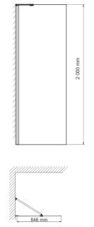 Душевая перегородка WasserKRAFT Aller 10H07-RP90 Fixed